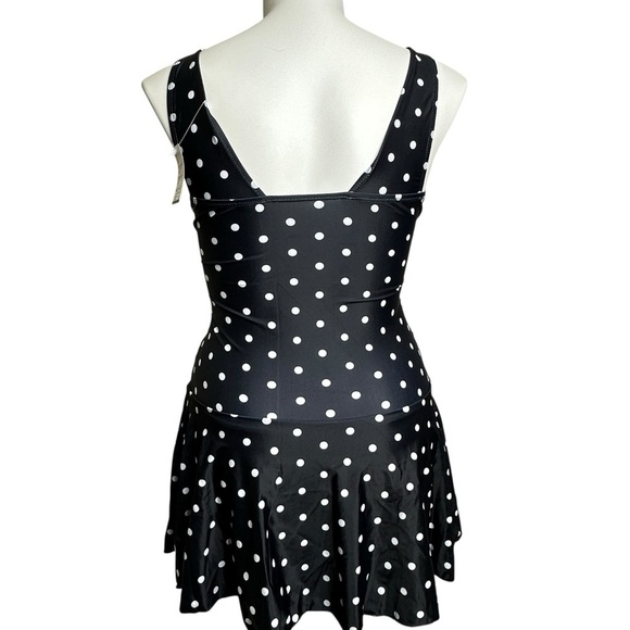 Summer Mae Black Polka Dot Swimsuit NWT Large - Picture 3 of 5